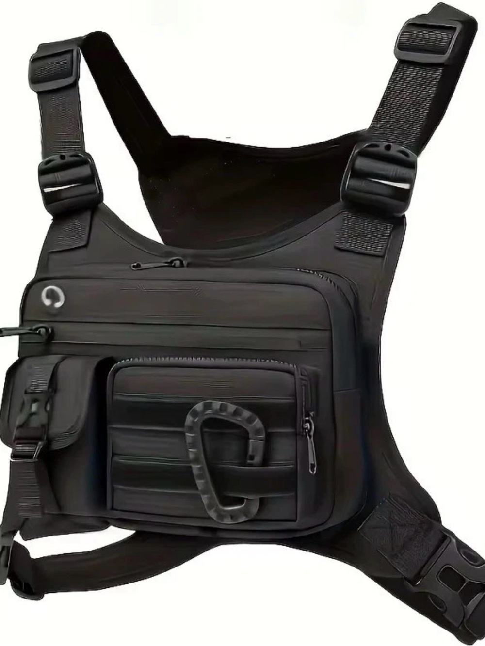 Men's Tactical Chest Rig Vest Bag - Black